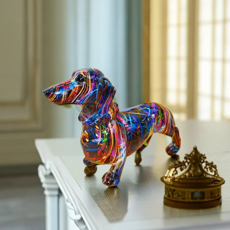 Dachshund and French Bulldog Art Deco Statues